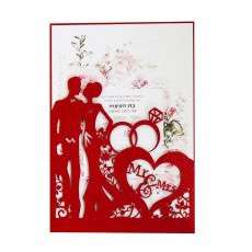 Valentine's Day Greeting Card Red Wedding Card Invitation Customization